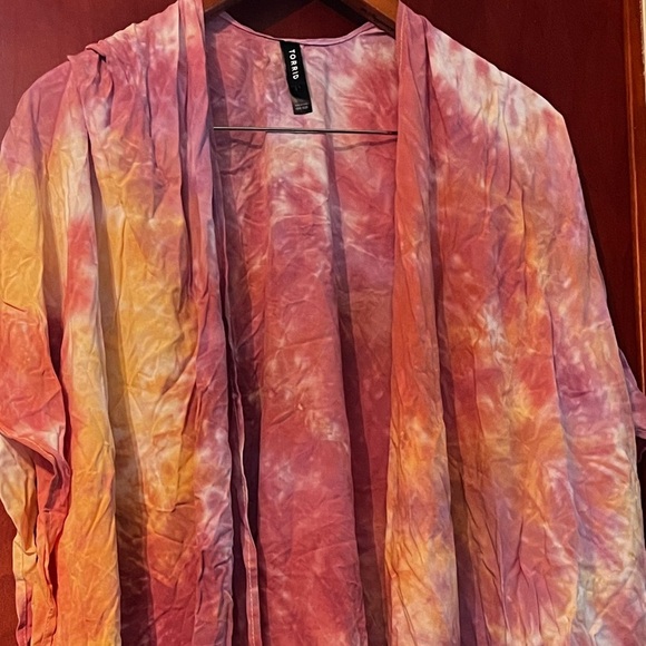 Torrid Tie Dye Kimono Cover Up Size One Size Women Multi - Picture 6 of 6